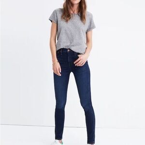 NWT Madewell Dark Indigo “The Hayes” High-Rise Skinny Jeans